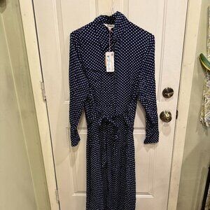 Talbots Navy Floral Midi Dress – Size 18W – Worn Once